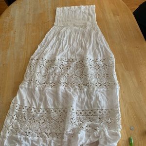 Chelsea28 white strapless dress